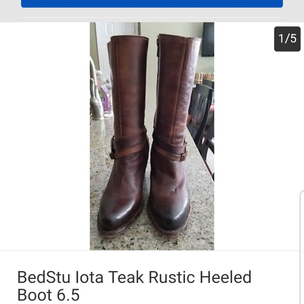 Bedstu Iota Teak Rustic Heeled Boot 6.5 - image 1